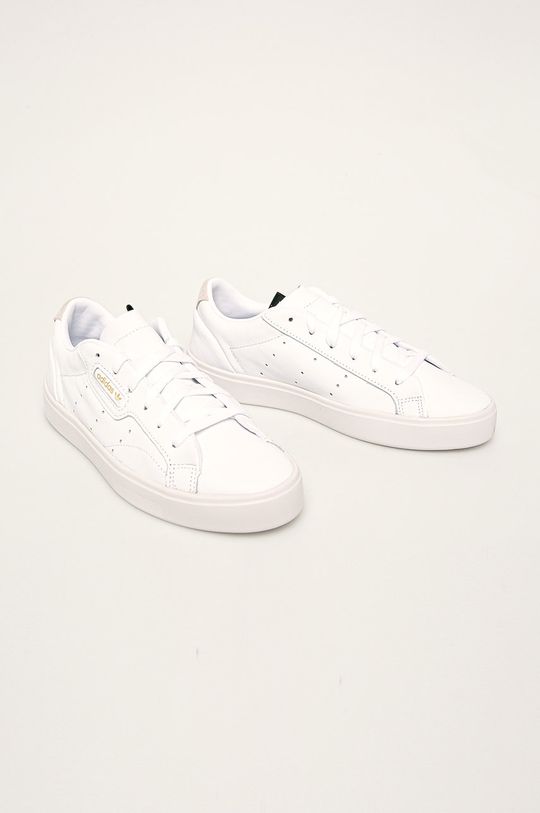 adidas Originals - Kožené boty Sleek bílá