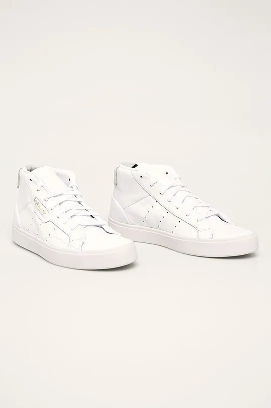 Kožne tenisice adidas Originals Sleek Mid bijela