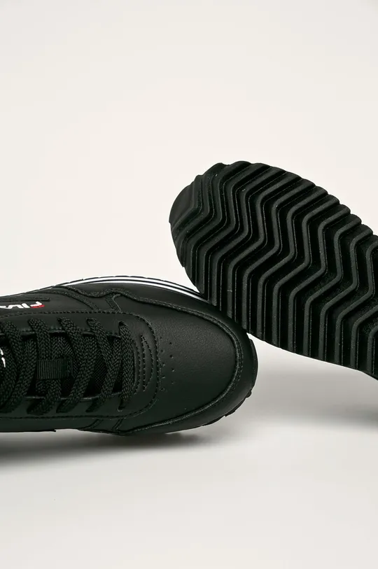 чорний Fila - Шкіряні черевики Orbit Zeppa Stripe