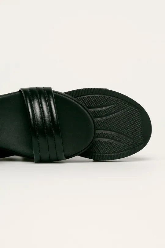 čierna Marco Tozzi - Kožené sandále