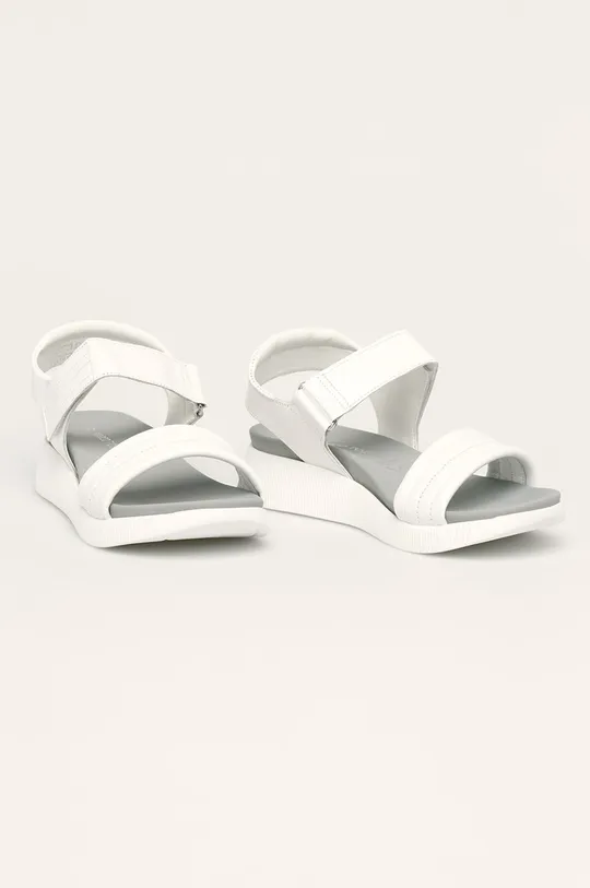 Marco Tozzi - Kožené sandále biela
