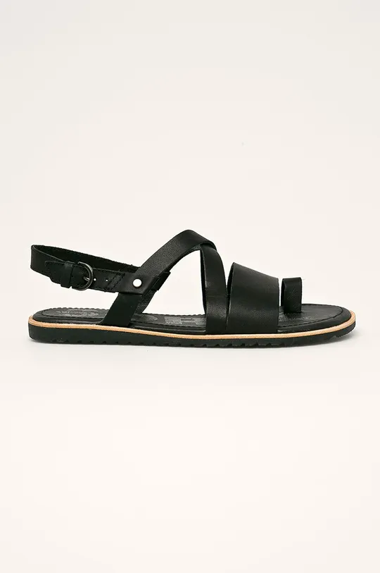 čierna Sorel - Kožené sandále Ella Dámsky