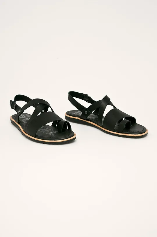 Sorel - Kožené sandále Ella čierna