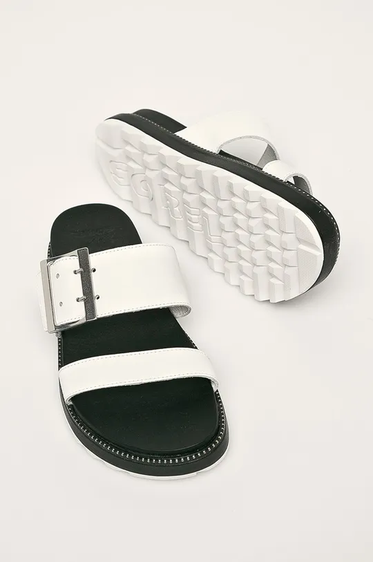 biela Sorel - Kožené šľapky Roaming Buckle Slide