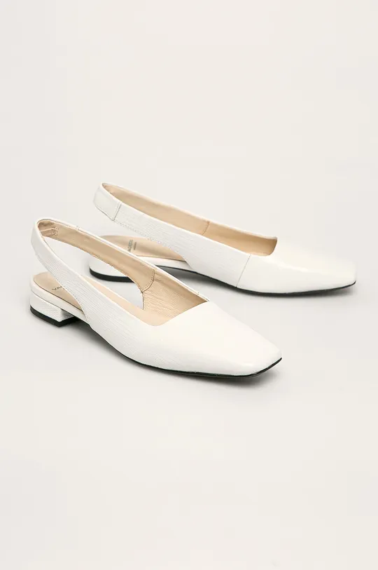 Vagabond Shoemakers - Bőr balerina cipő Layla fehér
