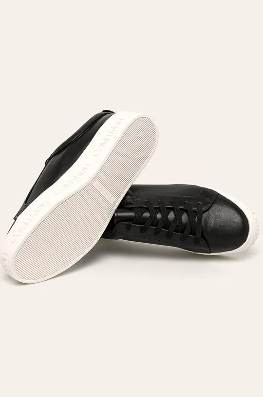 fekete Calvin Klein - Bőr cipő