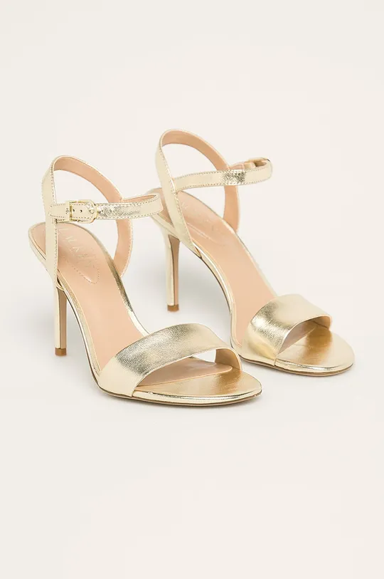 Lauren Ralph Lauren - Kožne sandale zlatna