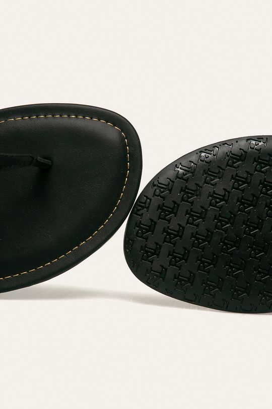 černá Lauren Ralph Lauren - Kožené sandály