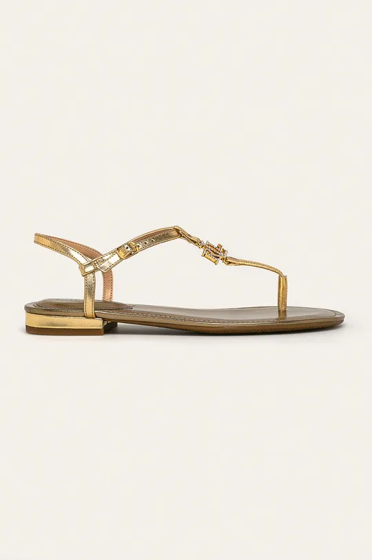 zlatá Lauren Ralph Lauren - Kožené sandále Dámsky