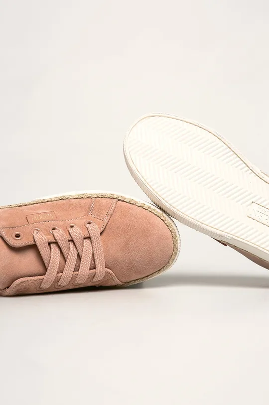 ροζ Lauren Ralph Lauren - Δερμάτινα ελαφριά παπούτσια