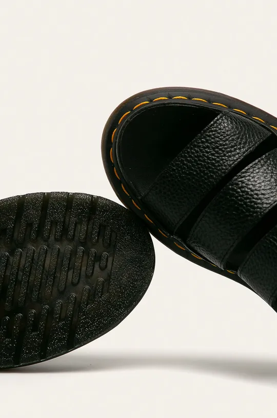 black Dr. Martens leather sandals Clarissa Ii Quad