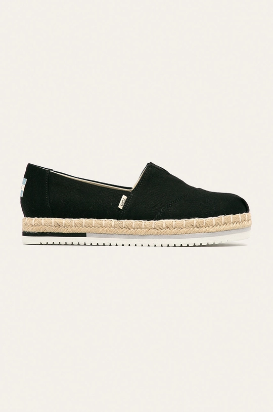 fekete Toms - Espadrilles Platform Alparga Női