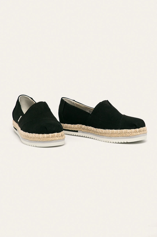 Toms - Espadrilky Platform Alparga čierna