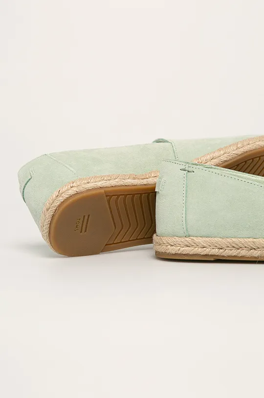 Toms - Espadryle skórzane Pismo Cholewka: Skóra zamszowa, Wnętrze: Materiał tekstylny, Podeszwa: Materiał syntetyczny