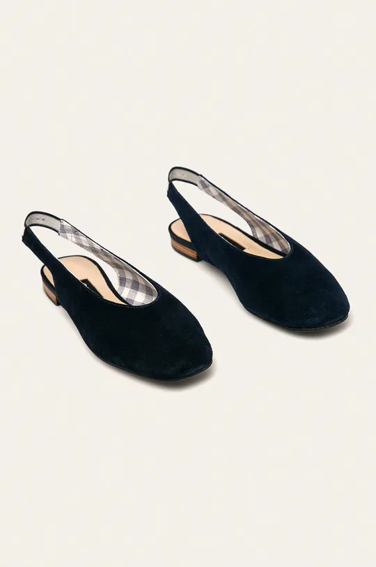 Gant - Bőr balerina cipő Bellplace sötétkék