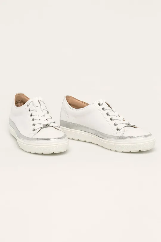Caprice - Bőr tornacipő fehér