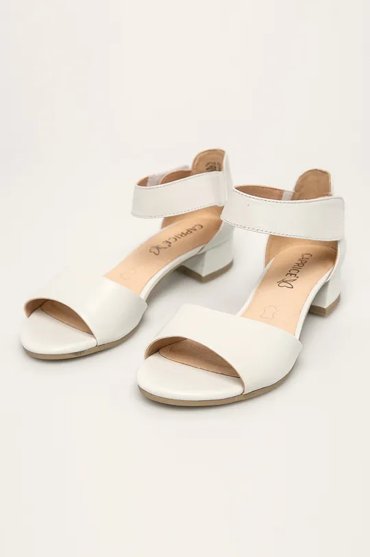 Caprice - Sandały skórzane biały