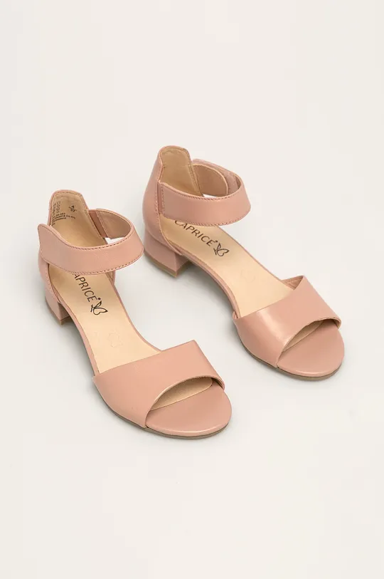 Caprice - Kožené sandále ružová