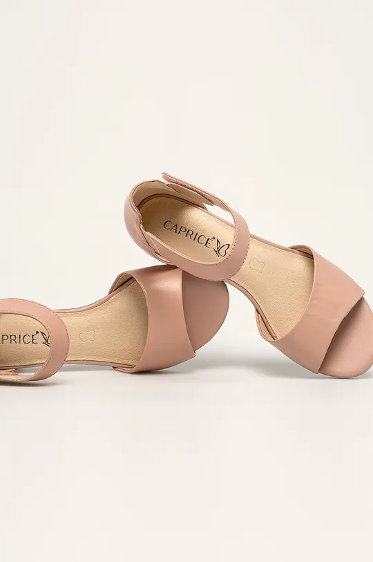 ružová Caprice - Kožené sandále