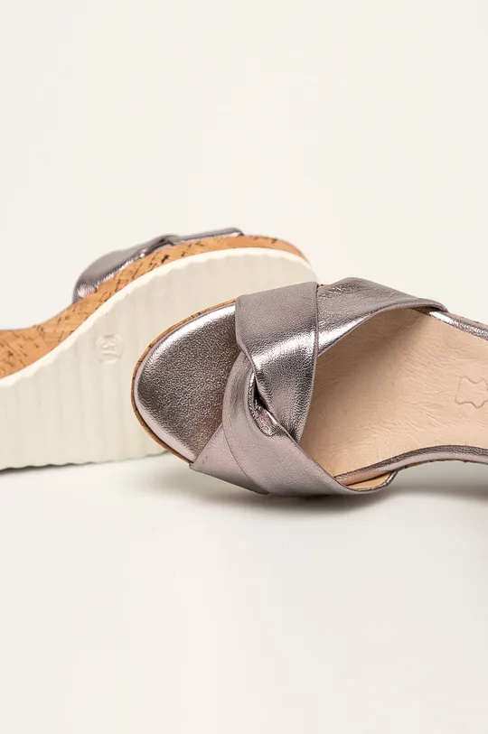 fialová Caprice - Kožené sandále