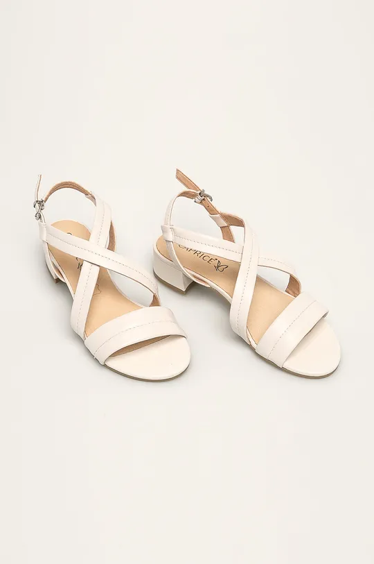 biela Caprice - Kožené sandále Dámsky