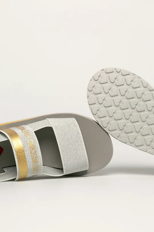 strieborná Love Moschino - Sandále