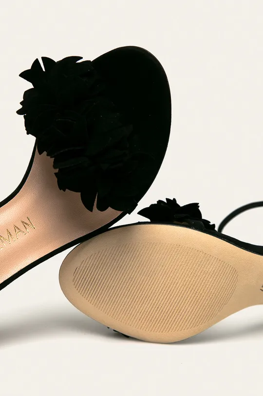 čierna Stuart Weitzman - Kožené sandále Nudistsong Flower