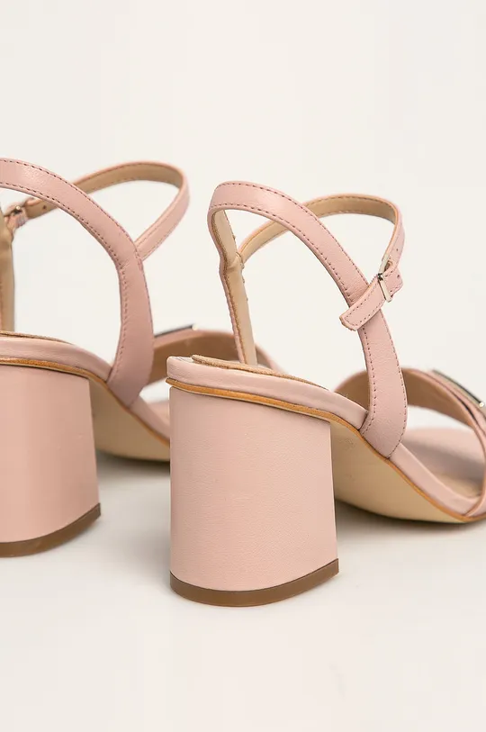 ružová Guess Jeans - Kožené sandále