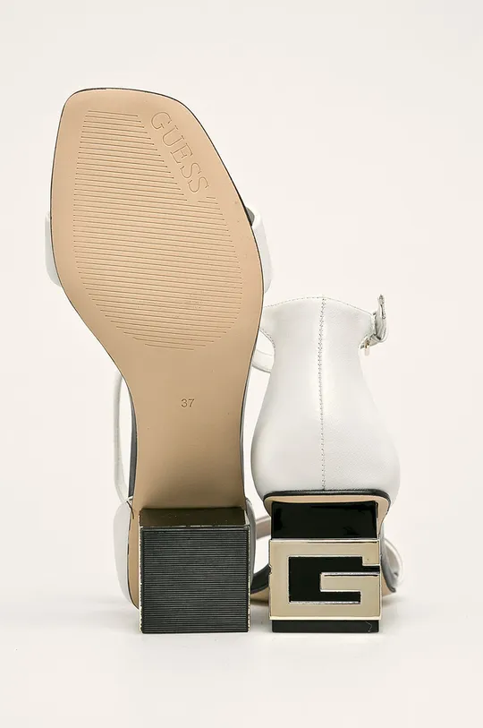 biela Guess Jeans - Kožené sandále