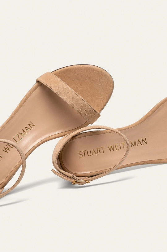 bézs Stuart Weitzman - Bőr szandál Nudistjune