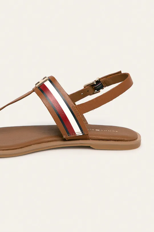 hnedá Tommy Hilfiger - Kožené sandále