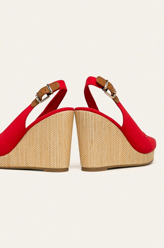 Sandale Tommy Hilfiger ICONIC ELENA SLING BACK WEDGE  Vanjski dio: Tekstilni materijal, Prirodna koža Unutrašnji dio: Tekstilni materijal, Prirodna koža Potplat: Sintetički materijal