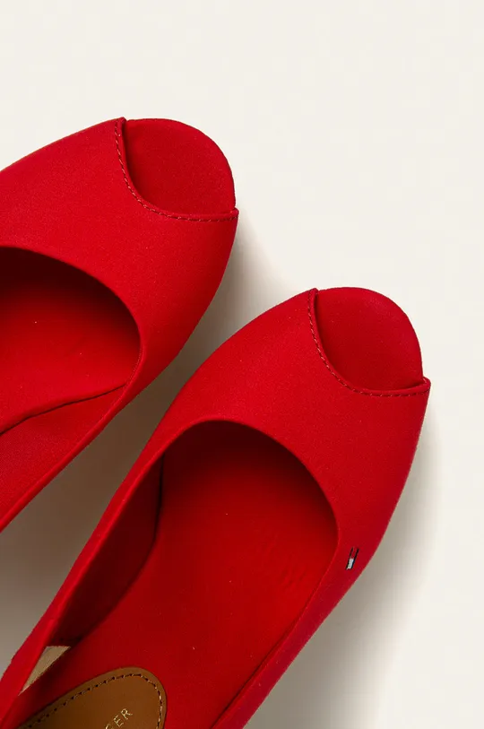 červená Tommy Hilfiger - Sandále ICONIC ELENA SLING BACK WEDGE