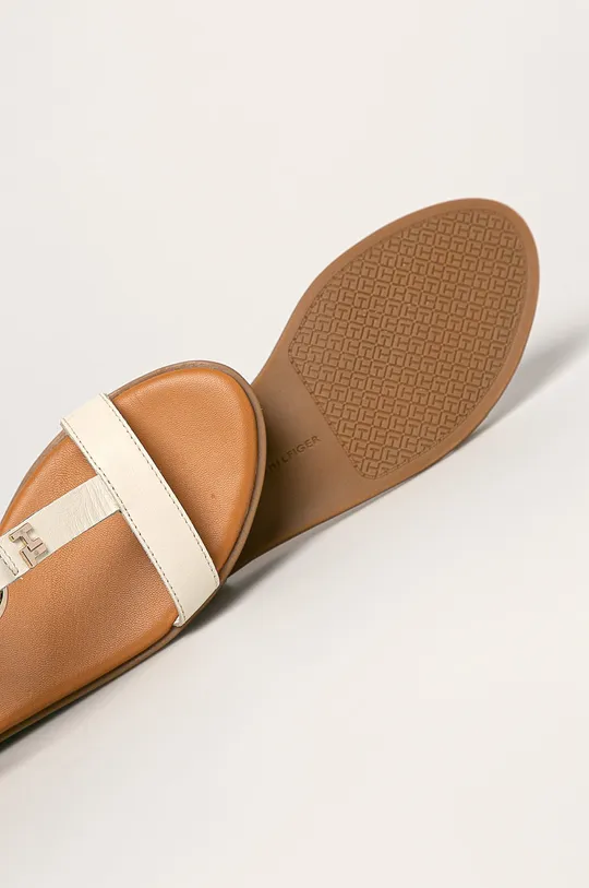béžová Tommy Hilfiger - Kožené sandále
