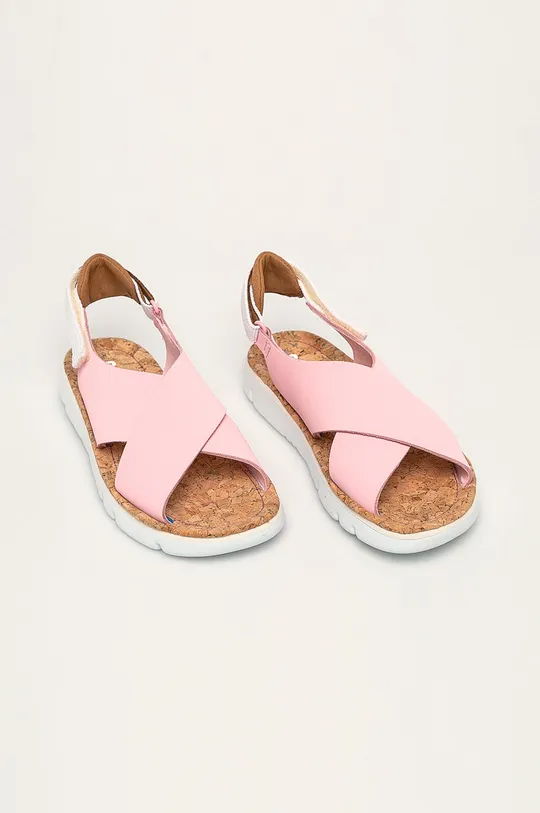 Camper - Kožené sandále Oruga ružová
