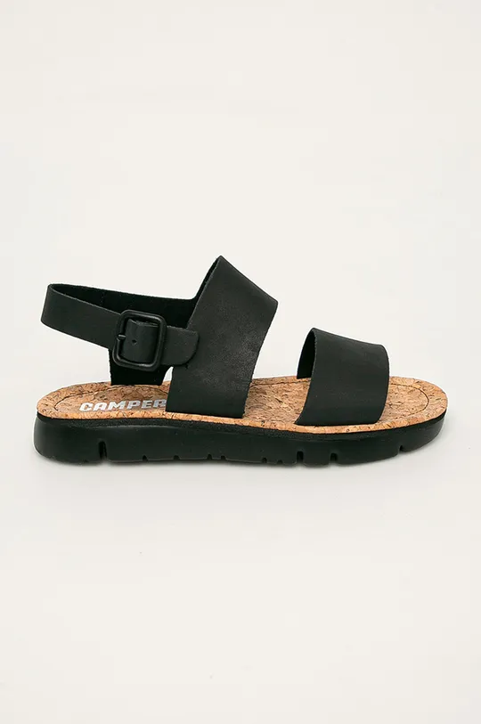 čierna Camper - Kožené sandále Oruga Dámsky