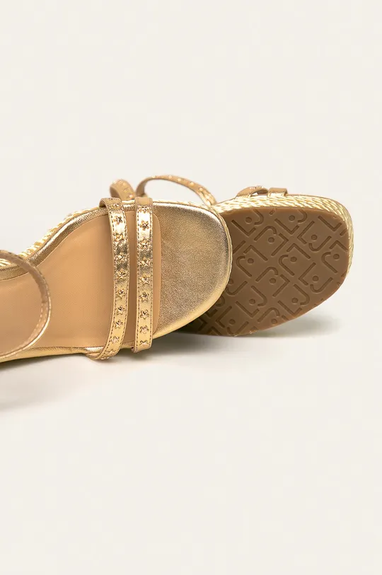 zlatá Liu Jo - Kožené sandále