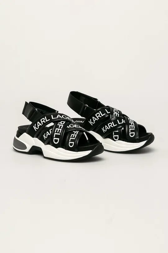 Karl Lagerfeld - Шкіряні сандалі чорний