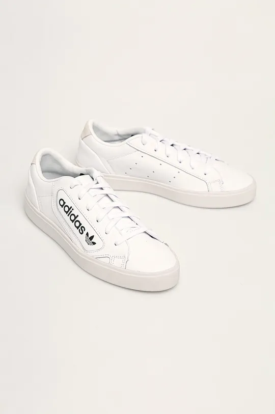 adidas Originals - Kožená obuv Sleek W EF4935 biela