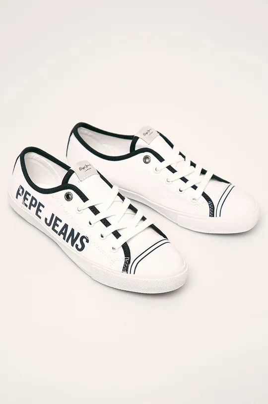 Pepe Jeans - Tenisky Gery Branding biela