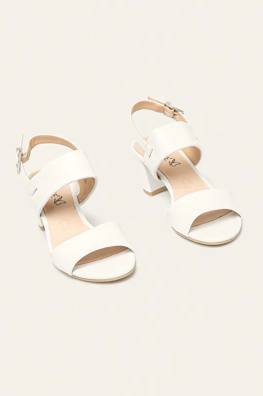 Caprice - Kožené sandále biela