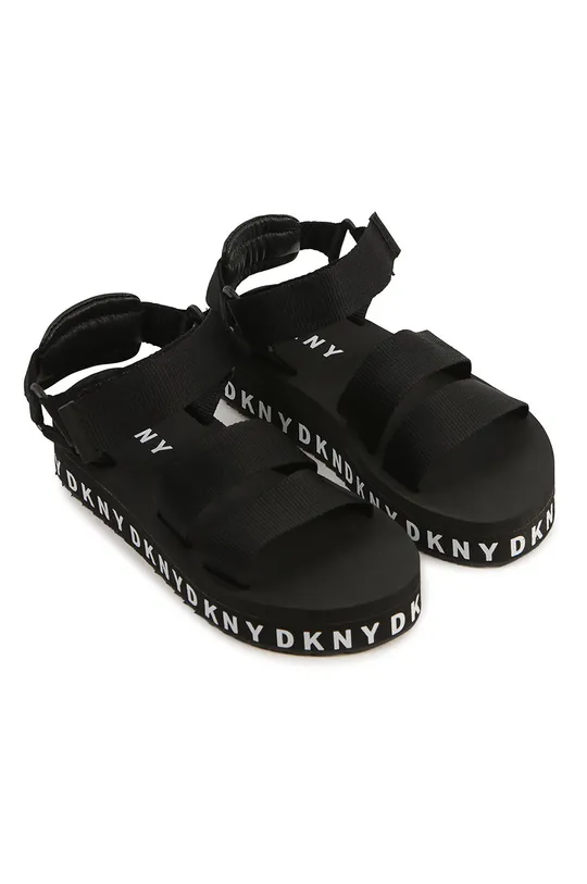 čierna Dkny - Detské sandále Dievčenský