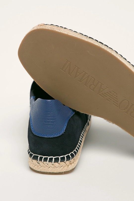 sötétkék Emporio Armani - Bőr espadrilles