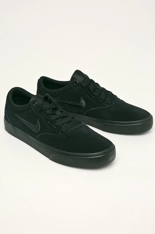 Nike - Kožená obuv SB CHARGE SUEDE čierna
