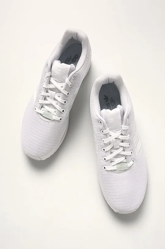 white adidas Originals shoes Zx Flux