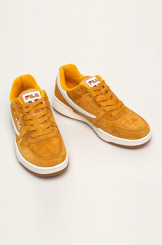 Fila - Kožená obuv Arcade S Low oranžová