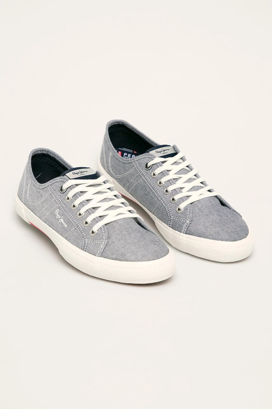 Pepe Jeans - Tenisówki Aberman Smart Chambray granatowy