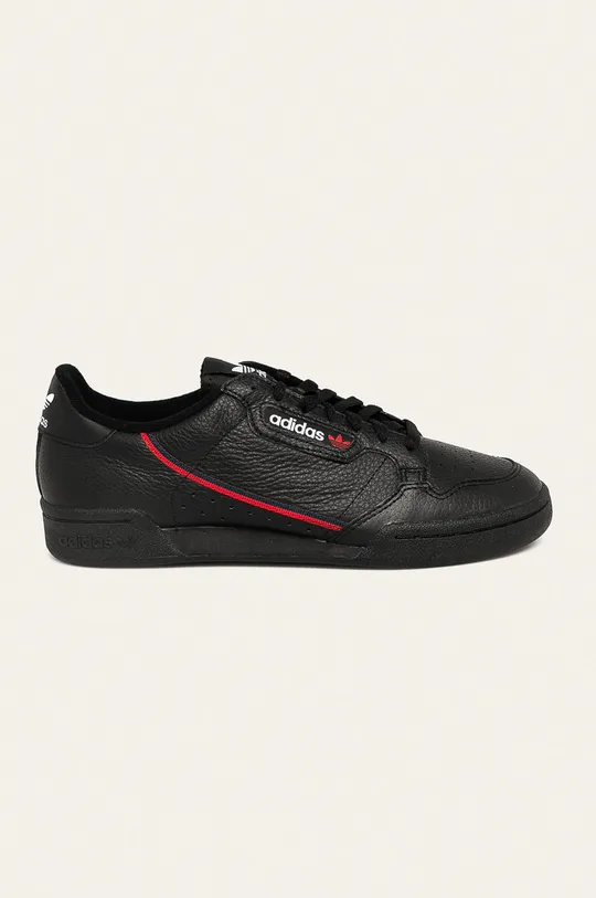 black adidas Originals leather sneakers Men’s
