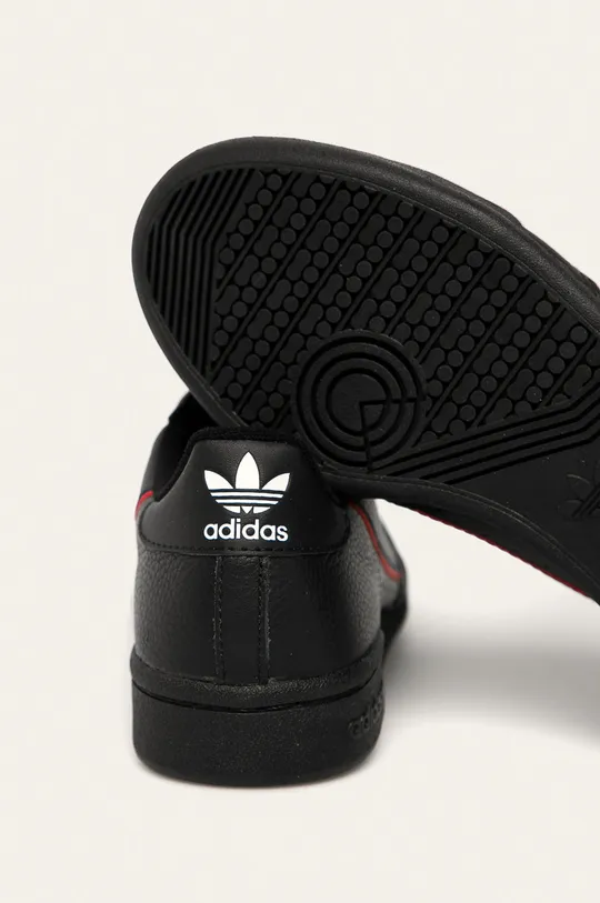 black adidas Originals leather sneakers