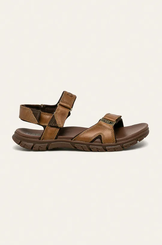 hnedá Caterpillar - Kožené sandále Brantley Pánsky